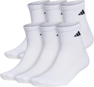 Men's Socks, Athletic Cushioned Quarter 6-Pack, Ankle Fit with Arch Support